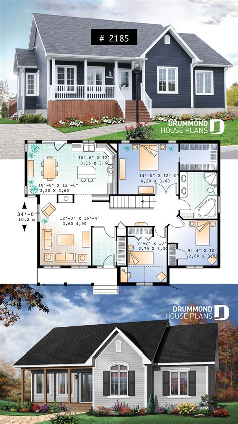 Add wall and floor coverings and do not forget about adjusting the size of the roof. Discover the plan 2185 (Avram) which will please you for ...