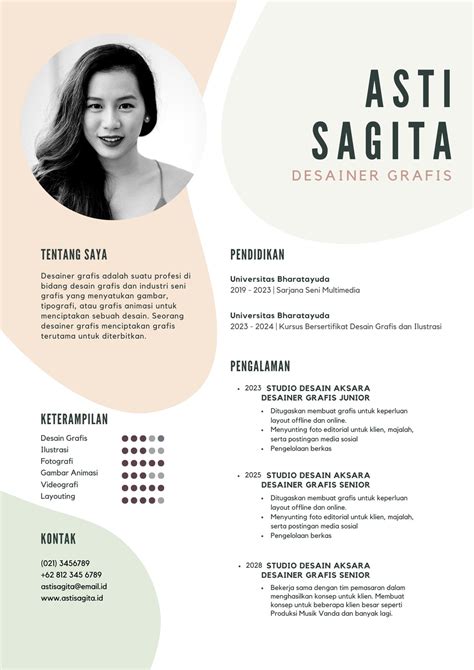 Contoh Cv Kreatif Canva Contoh Cv Canva Cocok Untuk Kamu Yang The