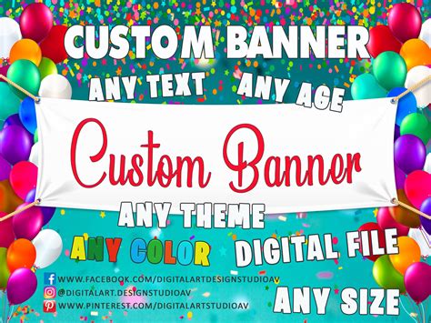 Personalized Birthday Banner Custom Party Banner Custom Event Etsy