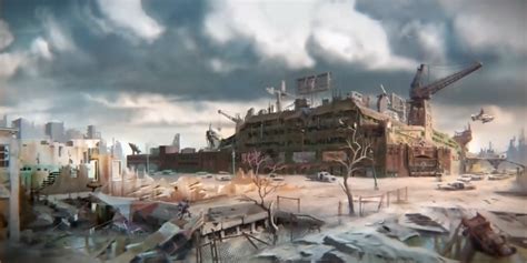 Fallout 4 Concept Art Diamond City As Known Fenway Park Fallout Concept Art Fallout 4 Concept