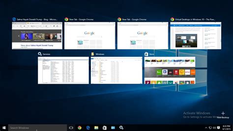 Create Multiple Desktops With Task View In Windows 10 Technical Preview