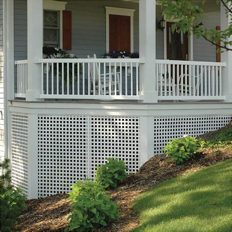 Pictures of decks with lattice. Alternatives to Lattice for Deck Skirting Shop White ...