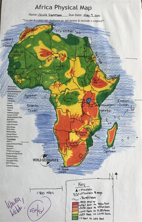 Africa Blank Physical Map Outline Map Of Africa Blank Outline