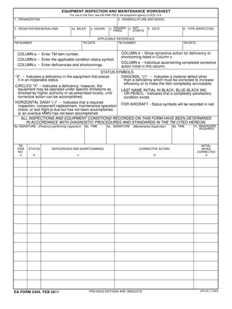 Da Form 2407 E Fillable Printable Forms Free Online