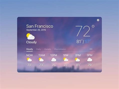 Weather Widget Widget Design Web App Design App Design Inspiration