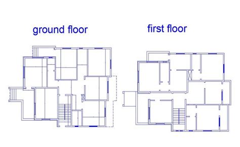 Ground And First Floor Framing Plan Details Of House Dwg File