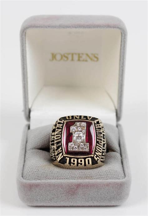1990 Unlv National Championship Ring Jostens Original Box Original