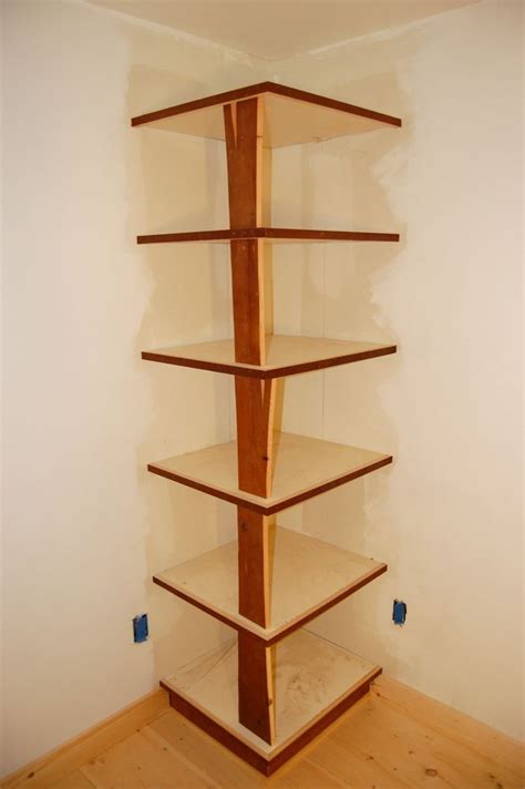 Exemplary Corner Bookcase Plans Building Floating Bookshelves