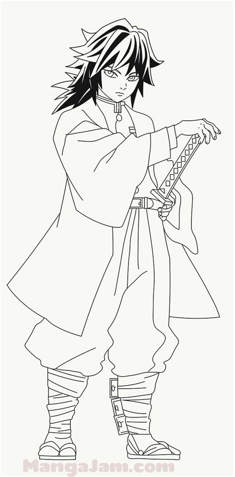 How To Draw Giyu Tomioka From Kimetsu No Yaiba Demon
