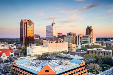 Raleigh North Carolina Downtown Skyline Stock Image Image Of America
