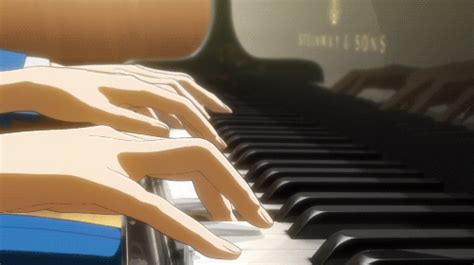 Anime Girl Playing Piano 