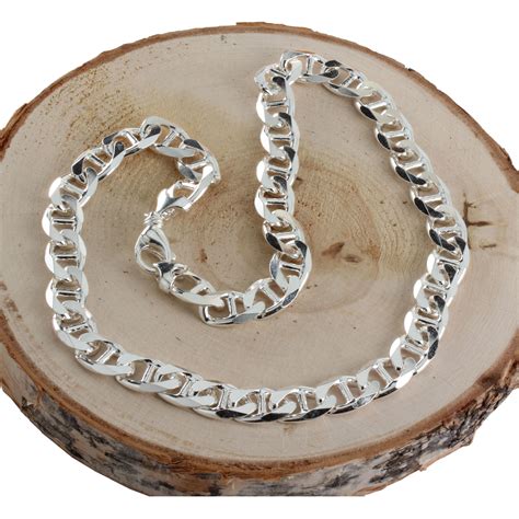 Check out our sterling silver chain selection for the very best in unique or custom, handmade pieces from our chains shops. Heavy Men's Solid Sterling Silver Anchor Curb Chain 12mm Width