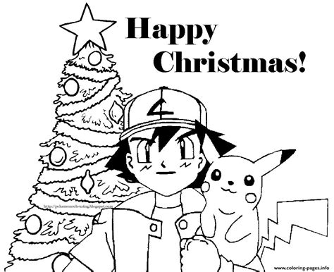 Pokemon Cartoon Free S For Christmasc05a Coloring Pages Printable