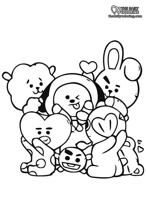 Bt21 Coloring Pages The Daily Coloring