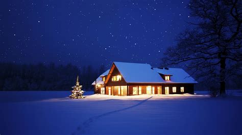 House In Winter Hd Wallpaper Background Image