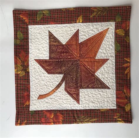 Maple Leaf Quilt Block Etsy