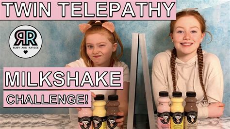 Twin Telepathy Milkshake Challenge Sis Vs Sis Ruby And Raylee