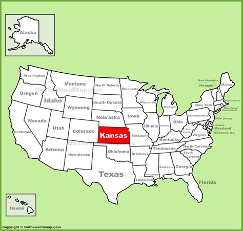 Kansas Location On The Us Map