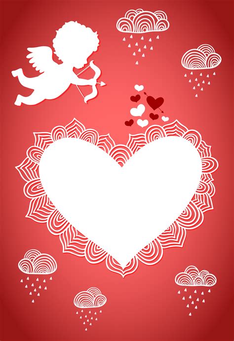 Cupid valentine poster or postcard 429786 - Download Free Vectors ...