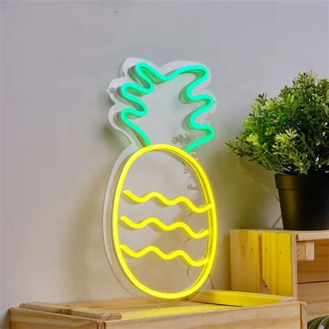 Pineapple Neon Sign Illuminate Your Space With A Tropical Vibe