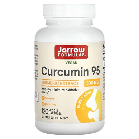 Jarrow Formulas Curcumin Turmeric Extract Mg Veggie Capsules
