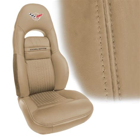 1997 2004 Corvette C5 Sport Seat 100 Leather Covers With Embroidered Logo