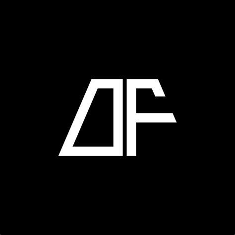 Df Logo Monograma Abstracto Aislado Sobre Fondo Negro 4205547 Vector En