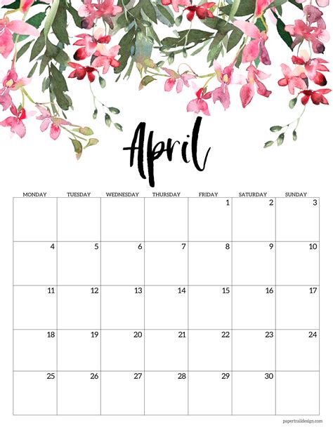 April Free Printable Calendar 2022 Printable Word Searches