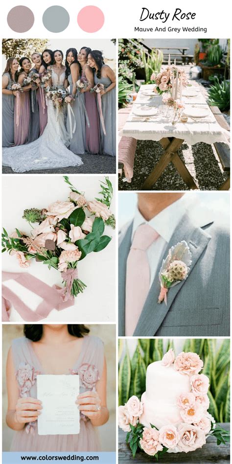 Best 8 Mauve And Grey Wedding Color Ideas Wedding Colors Mauve