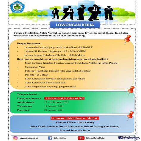 Berikut di bawah ini beberapa contoh surat lamaran kerja sebagai bahan referensi untuk anda dalam menulis surat lamaran kerja yang baik dan benar. Lowongan Kerja di Padang, Sumatera Barat Maret 2021