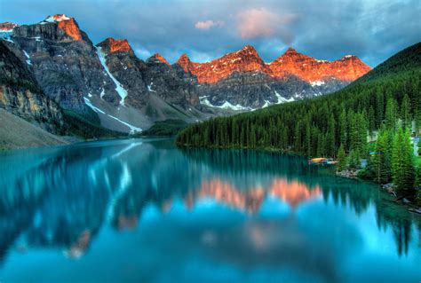 Moraine Lake At Sunset 1226152 Stock Photo At Vecteezy
