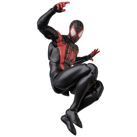 Spider Man Miles Morales Mafex Action Figure At Mighty Ape Nz