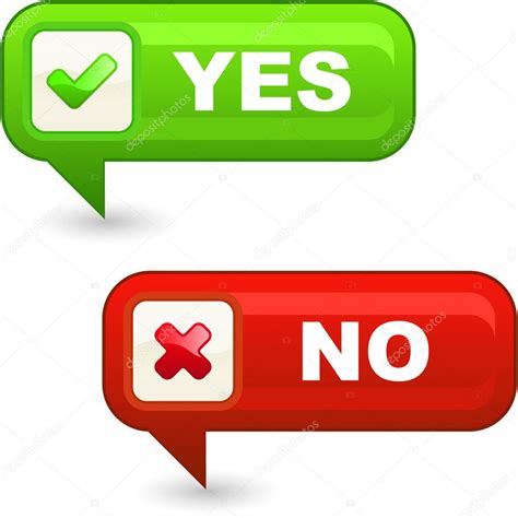 Yes And No Button — Stock Vector © Studiom1 7164766