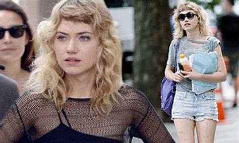 Rising British Star Imogen Poots Transforms From Casual To Lady In Black As She Films Squirrels