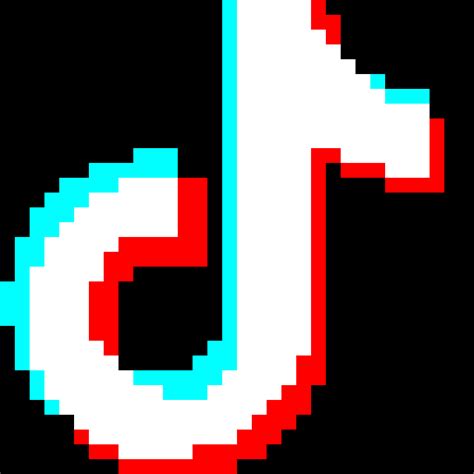 Pixel Art Facile Logo Tiktok Youtube Logo Free Iron B