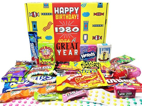 Buy Retro Candy Yum 1980 44th Birthday T Box Assortment Nostalgic