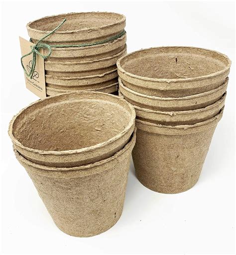 Tech Garden 12 Pack Of 17 Cm Extra Large Biodegradable Biopot Plant