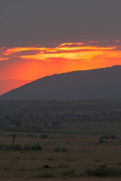 Premium Photo Sunrise In The Clouds Savanna Of Masai Mara Kenya