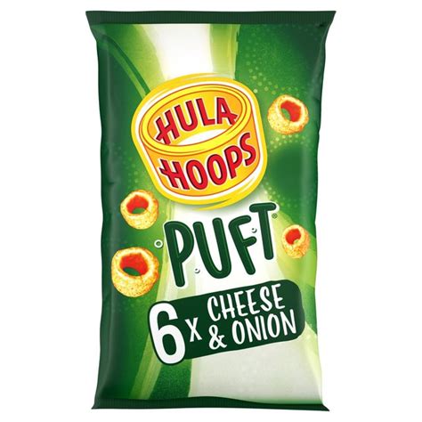 Hula Hoops Puft Cheese And Onion Multipack Crisps Ocado