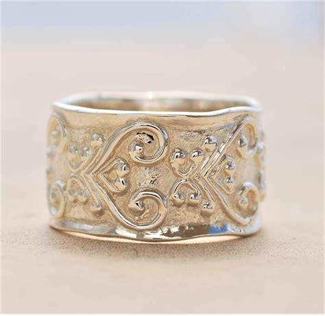 Wedding Ring Wedding Band Wide Band Ring Sterling