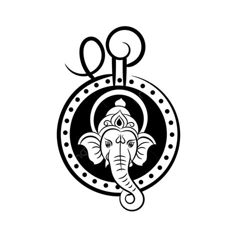 Lord Ganesha With Shree Logo Hindi Calligraphy Lord Ganesha Shree