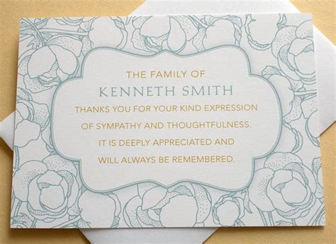 Here are some examples of thank you notes for people who donated to a charity in memory of your loved one: Thank You Cards for a Funeral - Blue Flowers ...
