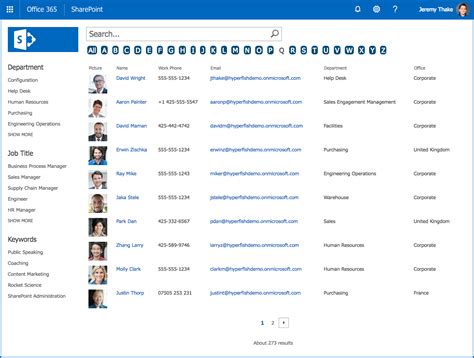 How To Build A Great Employee Directory In Office 365 And Sharepoint