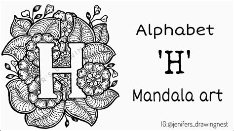 Alphabet H Mandala Art Mandala Art For Beginners Letter H Mandala
