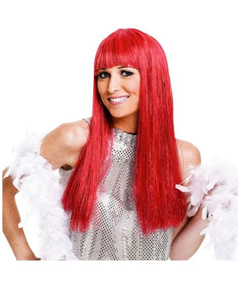 Glitzy Glamour Red Wig Adult Wig Halloween Wig At Wonder Costumes