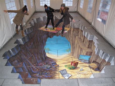 Would You Dare Walk On This Unbelievable D Street Painting Photos Pavement Chalk Floor