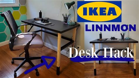 Ikea Linnmon Desk Hack Diy Dipped Legs Desk For Work At Home
