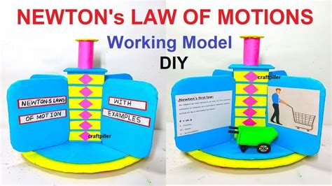 Newton Law Of Motions Tlm Model Diy Science Project Craftpiller