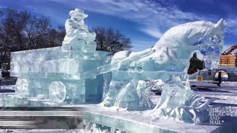 Winter Fun Comes To Winnipeg As Ice Sculptures Take Shape Youtube
