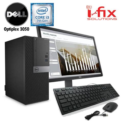 Refurbished Dell Optiplex 3050 Desktop Set I3 7th Gen